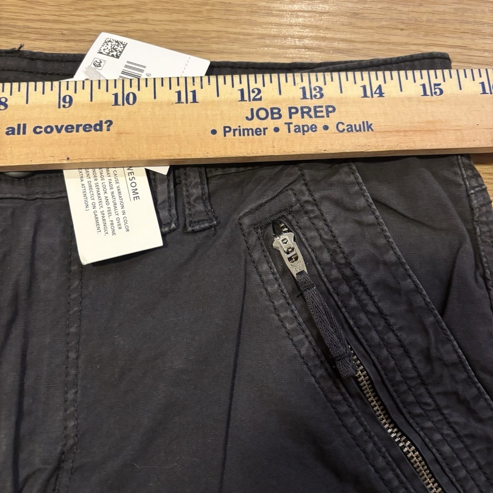 American Eagle Cargo Pants Women's 6 Short Wide Leg Black Baggy Utility Stretch - Picture 10 of 16